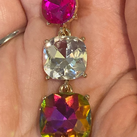 Elegant Multicolor Drop Earrings - Picture 7 of 8